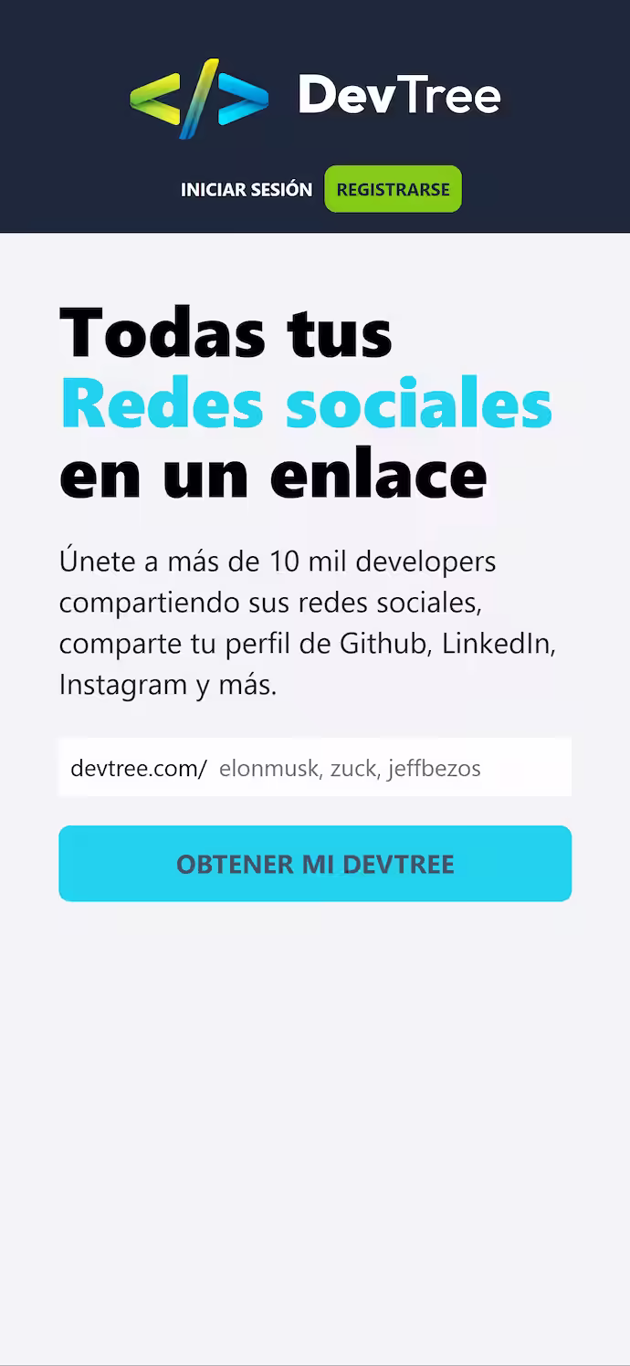 DevTree - vista móvil 2