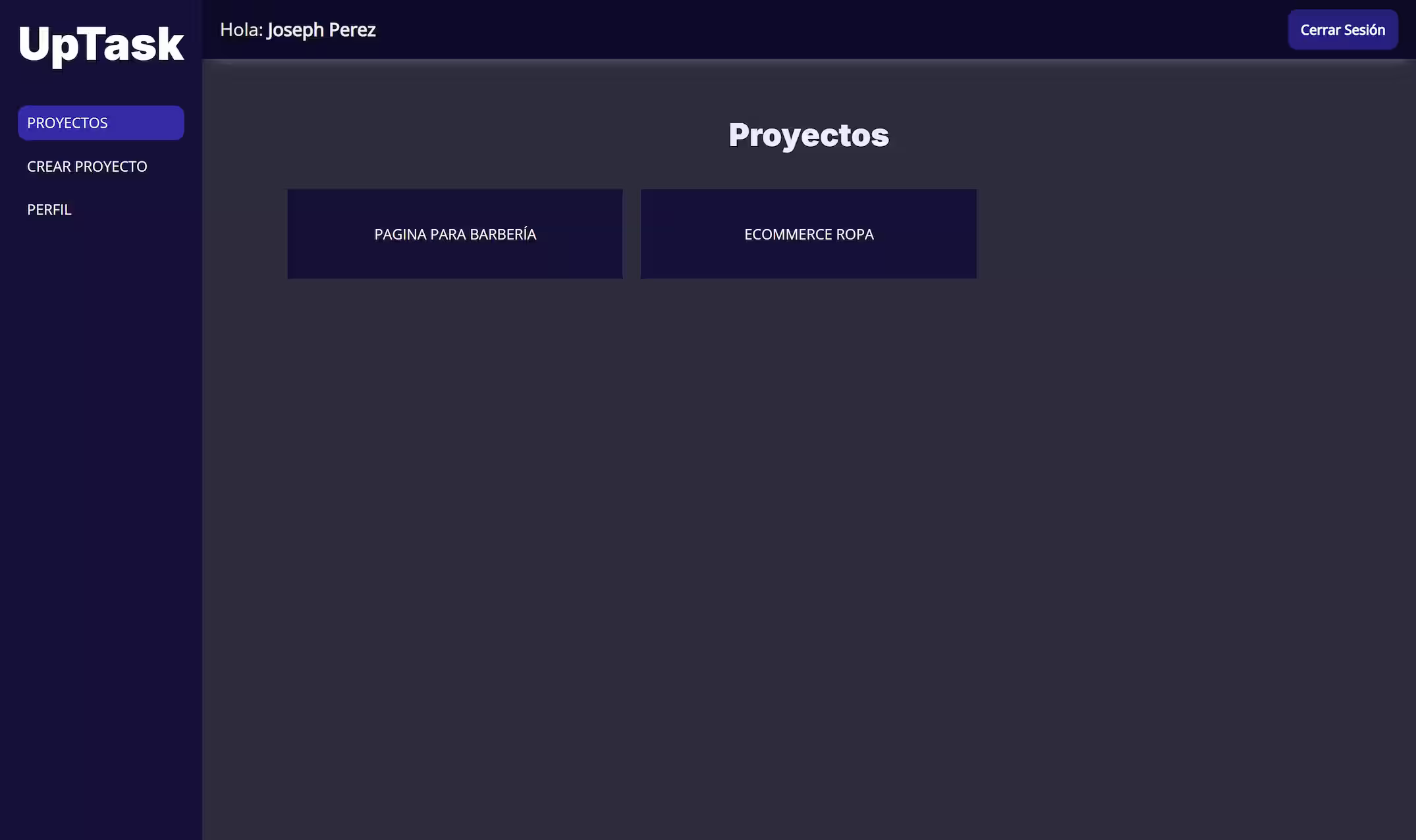 Captura de pantalla de UpTask