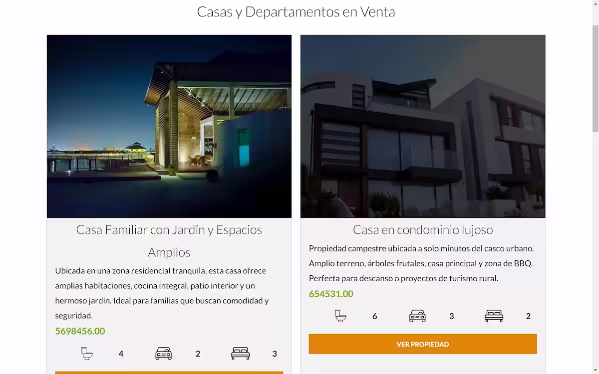 BienesRaices - captura de escritorio 2