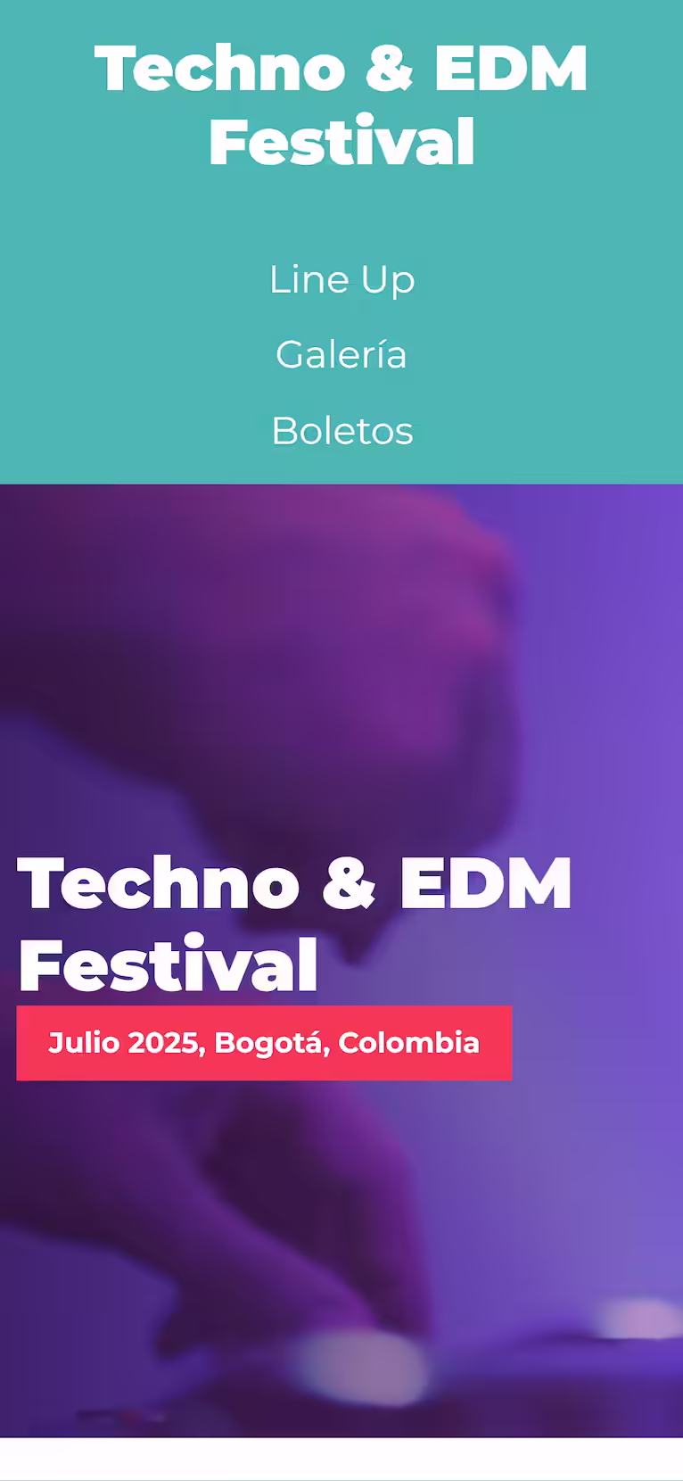 TecnhoFestival - vista móvil 2